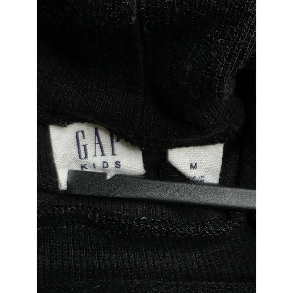 Gap Sweater Kids Medium 8-9 Black Ribbed Knitted Easy Fit Long Sleeve Turtleneck